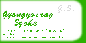 gyongyvirag szoke business card